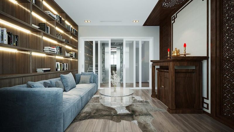 Mẫu thiết kế nội thất gỗ hiện đại để trang trí không gian nội thất của nhà biệt thự.